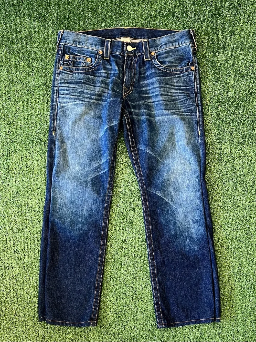True Religion Bobby Super T Relaxed Fit Blue Denim Men's 36x30 Made in USA